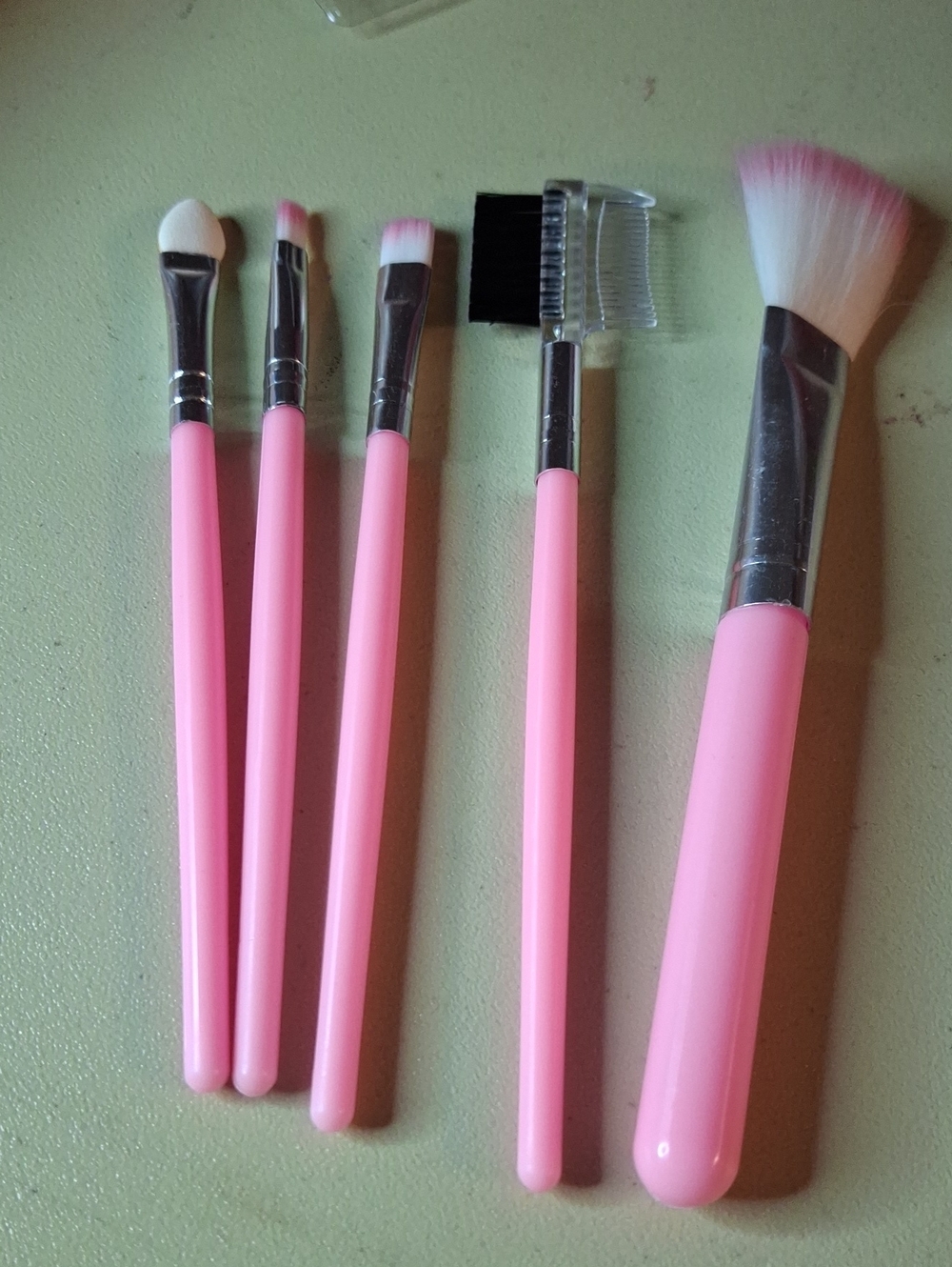 Professional Bright Pink Women's Makeup Brush Set - 5 Pieces